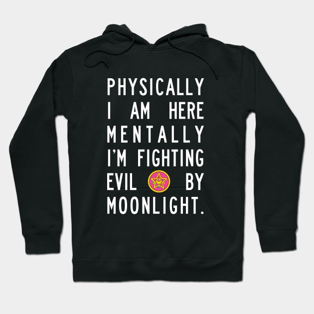 Fighting Evil By Moonlight Hoodie by machmigo